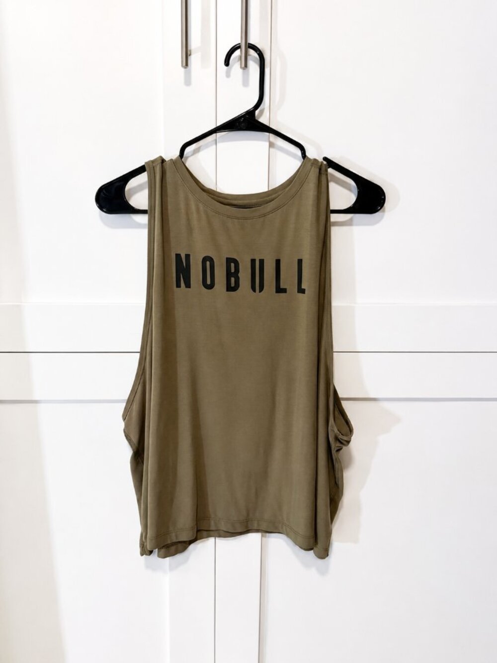 NOBULL | Olive Green Oversized Muscle Tank Top – Size XL